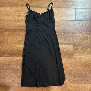 NWT Forever 21 Black Slip Midi Dress